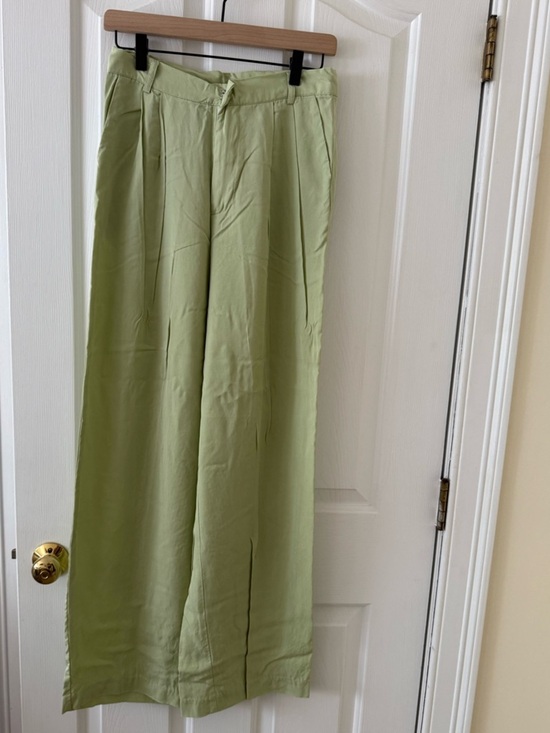 emory park Pants - emory park Light Green Wide-Leg Trousers